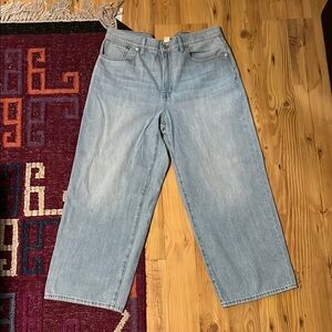 Madewell Light Wash Wide Leg Jeans